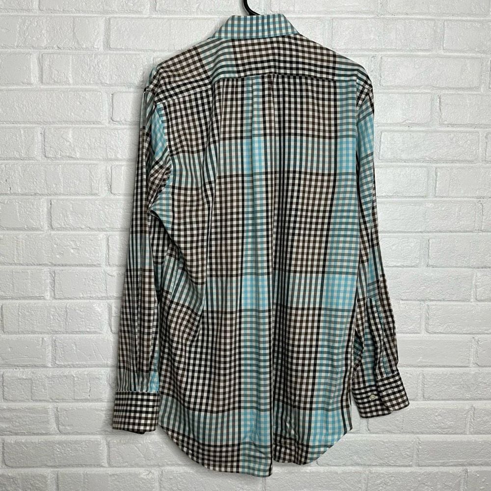 Peter Millar Men's‎ Long Sleeve Button Down Cotton Blue Plaid size Medium - Picture 4 of 4